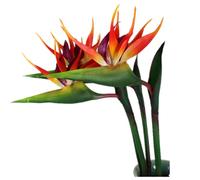 Rikyo 3 Piezas de Flores permanentes Grandes de 32 Pulgadas,no se decolora,La Parte de la Flor está Hecha de PU Suave,Plantas Artificiales para Oficina en casa,Tallo de la Flor de 1.2cm,Naranja Rojo
