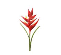 Rikyo Flores artificiales grandes de 34 pulgadas con tallo de heliconia de pájaro del paraíso, 7 pétalos, flores falsas, flores permanentes, plantas verdes para interiores y exteriores, guirnalda para