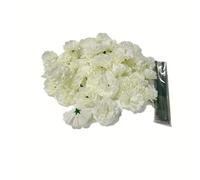 Rikyo Juego de 50 Cabezas de Clavel de Seda Artificial con Tallos, Rellenos de jarrón, Adornos de Pastel de cumpleaños, Ramillete de muñeca Hecho a Mano, múltiples pétalos de 3 Pulgadas con Tallos de