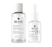 Rilastil - Rutina de Cuidado Facial, Acnestil PB Gel-Sérum 30 ml y Acnestil Micropeeling 100 ml, Exfolia y Controla el Sebo, para Pieles Sensibles, Grasas y Mixtas con Tendencia Acneica