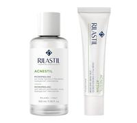 Rilastil - Rutina de Cuidado Facial, Antimperfecciones, Crema Acnestil Attiva (+) 40 ml y Acnestil Micropeeling 100 ml, Hidrata y Elimina Impurezas, Pieles Grasas, Mixtas y con Tendencia Acneica