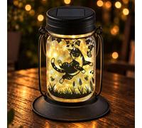 Riletese Linterna solar para gatos, regalos para amantes de los gatos, luz | Regalos de cumpleaños, día de la madre, Navidad, para mujeres, mamá, abuela, amantes de los gatos, decoración conmemorativa