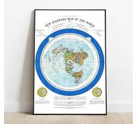 Riley Creative Solutions 1892 - Póster de Mapa de la Tierra (61 x 91 cm), diseño de Alexander Gleason, Blue Ring, 24 x 36