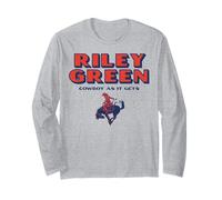 Riley Green Cowboy como se Pone Caballo Multi Manga Larga