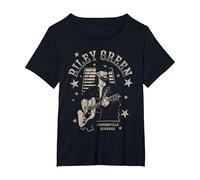 Riley Green Jacksonville Alabama Country Music Artist Camiseta, Mujer Tallas Grandes, Negro, 5XL Grande