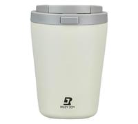 Riley Joy Taza de Viaje Aislada de Acero Inoxidable, 350ml, Apertura con Un Botón, a Prueba de Fugas para Café y Té (Beige)