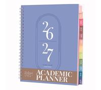 Rileys Agenda Escolar 2026-2027, Agenda Anillas 2026 con Planificador Diario Académica, Planner Universitaria para uso Escolares, Dietario tipo para Citas (20 × 15 cm, Azul, en UK)