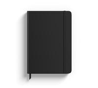 Rileys & Co Cuaderno Líneas Formato Aproximado A5 (20,3 X 15,2 Cm), Diario Personal & Journal, Libreta Pequeña Con 240 Páginas, Cuaderno De Notas Bonitas Con Hojas Blancas Y Rayas (Negro)