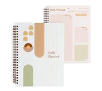 Rileys & Co Planificador Diario - Agenda Sin Fecha Cuaderno Diario 160 Páginas - Agenda Día por Página 20 x 15 cm - Daily Planner Gestión del Tiempo - Planificador de Estudio