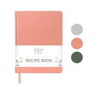 Rileys - Libro de recetas para escribir en tus propias recetas, cuaderno de recetas personal en blanco de 8 x 6 pulgadas, carpeta extraíble (rosa)