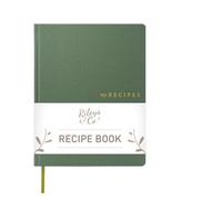 Rileys - Libro de recetas para escribir en tus propias recetas, cuaderno personal en blanco de 8.5 x 11 pulgadas, cuaderno de recetas extraíble (verde)
