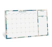 Rileys Planificador Mensual A3 - Organizador Mensual sin Fecha con 52 Hojas Desechables 42 cm x 29 cm - Planner Mensual con Sección para Notas - Material Escolar Oficina y Papelería (Floral)