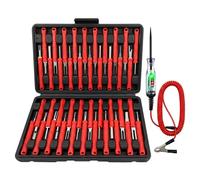 RILL Kit de herramientas de extracción de terminales y luz de prueba digital de 3 V-72 V, juego de 41 extractores de pines con funda de EVA para reparación de cableado de coche, camión, motocicleta