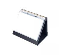 Rillstab Rotafolio de mesa A5 horizontal, 4 anillos, 10 bolsillos, 20 páginas, duradero y portátil, ideal para presentaciones, reuniones, oficina, cursos de entrenamiento, color negro