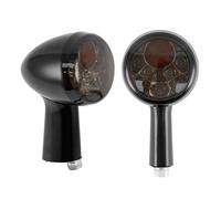 Riloe Par Intermitentes LED para Moto, Compatible con Harley-Davidson XL883 XL1200 Sportster 1992-2021, luz de dirección universal luz de frenado de servicio, Negro