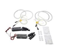 Riloer 12 V 4 anillos de luz de goma de ojos de ángel, juego para BMVV E36 E38 E39 E46 anillos blancos para faros de coche, CCFL anillo LED DRL