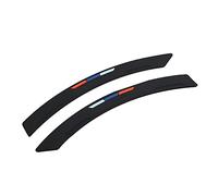 Riloer 2 tiras protectoras de borde de ceja para rueda de coche, ajuste para la mayoría de coches, goma suave negra