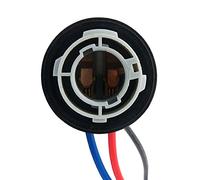 Riloer 2pcs Car 1157 LED Lights Conversion Base Sockets Kit, Plastic 15mm 1157 Fitting Light Bulbs Holders Replacement, Universal for Car Tail Stop Lights