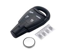 Riloer 2pcs control de la llave del coche caso con 4 interruptores y 1 batería, reemplazo 4 botones llave remota del coche