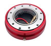 Riloer Adaptador de cubo de liberación rápida universal para volantes de 6 orificios, kit de extracción de buje, adaptador de cubo de volante de carreras resistente para modificación (rojo)