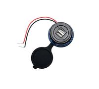 Riloer Adaptador Dual del Cargador del Coche de 12V 3.1A USB, Soporte del Panel de Carga del Zócalo de Poder de 2 Puertos (Azul)
