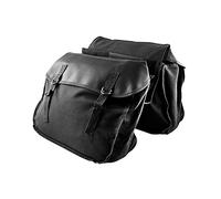 Riloer Alforja Universal para Motocicleta, alforjas de Lona de Gran Capacidad, alforjas de Viaje para Scooter de Doble Cara (Negro)