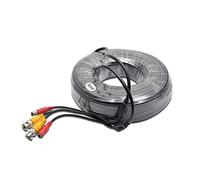 Riloer BNC Cable de Alimentación de Video Cables de Extensión RCA DC para Cámara CCTV Kit de Sistema de Seguridad DVR (30M)