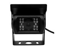 Riloer Cámara de respaldo para automóvil, cámara de visión trasera HD de 4 pines, cámara CCD de vista frontal impermeable con 18 LED de visión nocturna infrarroja para camión, remolque