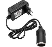 Riloer Convertidor de Corriente, 240 V CA a 12 V CC 2A Adaptador convertidor Toma de Encendedor de Cigarrillos Enchufe de la UE Enchufe de Encendedor de Cigarrillos para aspiradora, frigorífico