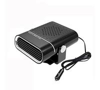 Riloer - Desempañador para calentador de coche (12 V, 120 W, 2 en 1, descongelador, descongelador, encendedor de cigarrillos portátil, calentador ajustable de 360 °, color negro