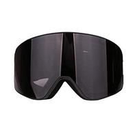 Riloer Double-Layer Permanent Anti-Fog Lens Ski Goggles, Anti-Ultraviolet, Windproof, and Anti-Snowblindness Goggles, Suitable for Skiing, Hiking and Biking etc, Black Framed Black Lenses