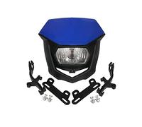 Riloer Faro delantero de motocicleta ABS de 12 V 35 W compatible con Y-amaha YZ XT WR TTR 125 230 250 450, máscara de carenado, luz de circulación diurna