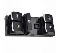 Riloer Interruptor de elevalunas eléctrico compatible con Volkswagen Tiguan CC 2012-2017, Golf 2010-2013, interruptor de control maestro de elevalunas eléctrico, lado delantero izquierdo del conductor