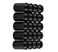 Riloer Juego de 20 tuercas de bloqueo para rueda, juego de tuercas de bloqueo de 32 mm, tuercas de bloqueo de rueda M12 x 1.5, tuercas de bloqueo de rueda antirrobo, compatible con Nissan, compatible