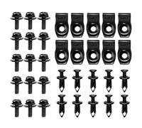 Riloer Juego de tornillos para protección contra salpicaduras, motor debajo de la cubierta, tornillos de carrocería antisalpicaduras, clips de retenedor de empuje Fastener Rivet Clips, apto para