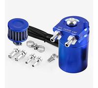 Riloer Lata de Captura de Aceite Universal, Filtro de Aire de 300 ml, Respiradero, Separador de Motor, Tanque de Aceite, Colector de Aceite para Automóvil (Azul)