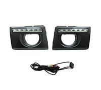 Riloer Lente transparente parachoques delantero inferior DRL luz blanca 2 piezas, montaje de luz diurna izquierda derecha lámpara de conducción delantera, compatible con Hyundai Tucson 2005-2009