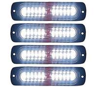 Riloer Luces estroboscópicas laterales Mini, 12 V-24 V, luz de advertencia, impermeables, compatible con camiones y automóviles, color blanco