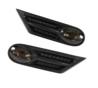 Riloer Luces indicadoras laterales LED, 2 piezas de luces intermitentes laterales para remolque, luces de señal de giro para automóvil compatible con BMW MINI R56 R57 R58 R59 2007-2013, ahumadas
