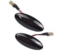 Riloer Luces indicadoras laterales LED, luz ámbar, luz de advertencia lateral para remolque compatible con Opel/compatible con Vauxhall Vectra B MK1, ahumadas