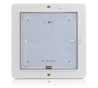 Riloer Luces Led Coche Interior, Luz de Techo LED, 12-24V 9W Luz de techo LED cuadrada Ahorro de energía para autocaravana - Blanco cálido