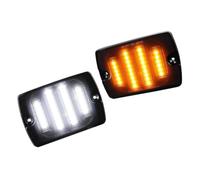 Riloer Luces LED de posición para intermitentes laterales de 12 V, lámpara de señal delantera, 2 unidades, compatible con Jeep Wrangler YJ con enchufes 3157 y 1157 (1987-1995, 56001378)