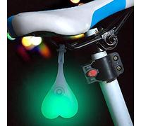 Riloer Luces traseras de Bola de Bicicleta, Luces de Advertencia de corazón para Bicicleta, lámpara de Noche de Huevo LED Esencial, Impermeable, Verde