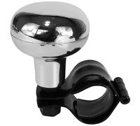 Riloer Pomo suicida giratorio para volante, bola de refuerzo antideslizante, perilla suicida de 360 grados, perilla suicida para coche, cromo plateado