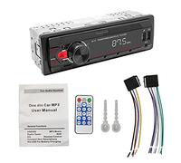 Riloer Reproductor MP3 estéreo para coche, con radio FM, control remoto de voz /AI, memoria de apagado, efectos de sonido sin pérdidas, reproducción Bluetooth/AUX/TF Card/U Dish