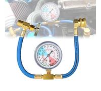 Riloer Repuesto de Tubo de Llenado de Refrigerante para Coche, Kit de Medición de Recarga de Refrigerante para Aire Acondicionado de Coche, con Tornillos R-134A Conexión de Puerto de Servicio R12/R22