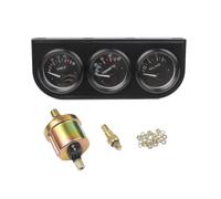 Riloer Sensor 3 en 1 para instrumentos de aceite, medidor de presión de aceite, medidor de temperatura del agua, apto para coches, camiones, tractores, 12 V