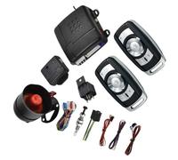 Riloer Sistema de alarma universal para coche, sistema de protección contra robo de vehículos, cerradura central sin llave con sensor de choque, 2 mandos a distancia