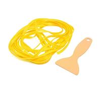 Riloer Tira de moldura interior de coche DIY, decoración universal, tira 3D ABS de 5 m con herramienta, accesorios de línea de moldura de decoración interior de coche, amarillo
