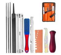 Riloventa 11 Piezas Limas para Motosierra, Lima Redonda para Cadena de Sierra, Kit de Afilado para Motosierra, Afilador Cadena de Cadenas Motosierr, para Madera, Metal, Cuero, Plástico